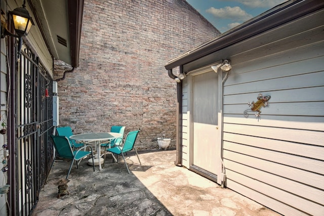 view of patio with outdoor dining space