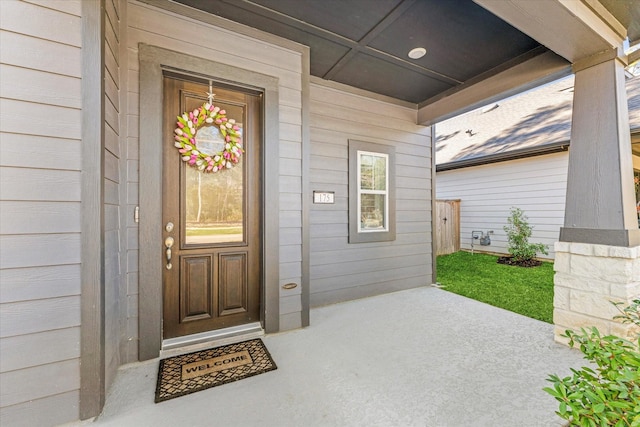 view of doorway to property