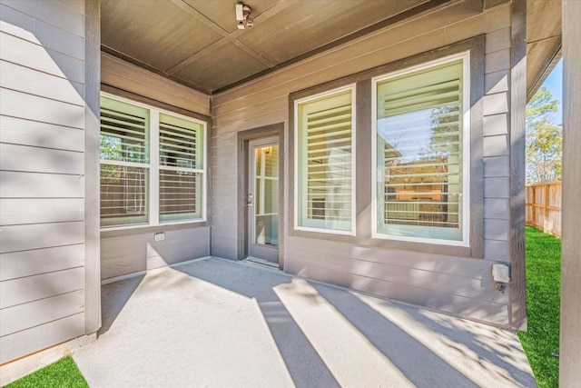 view of patio / terrace with fence