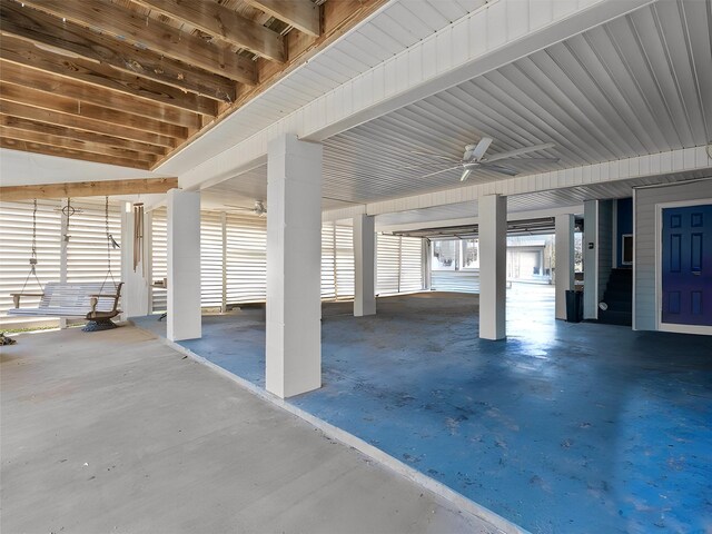 view of patio / terrace featuring ceiling fan