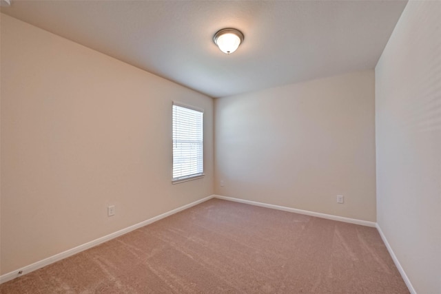 spare room with baseboards and carpet flooring