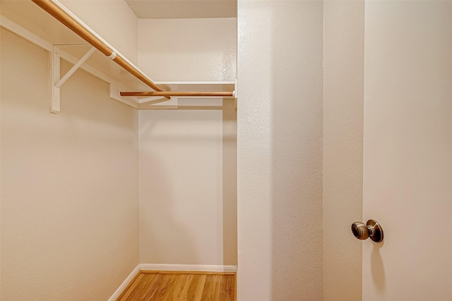 spacious closet with light wood-type flooring