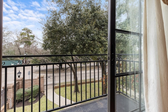 view of balcony