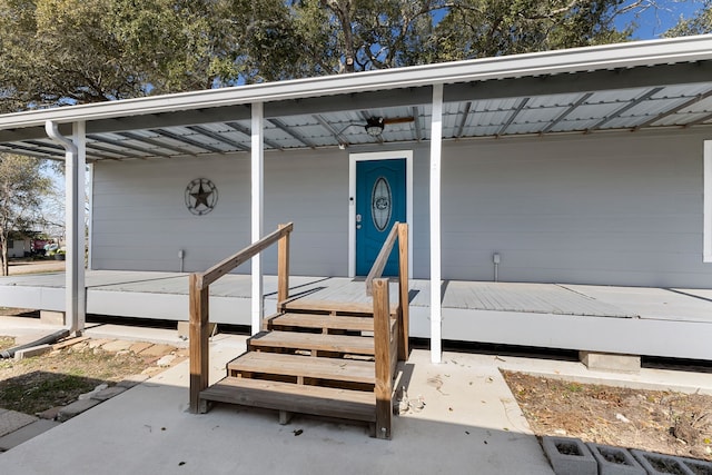 view of doorway to property