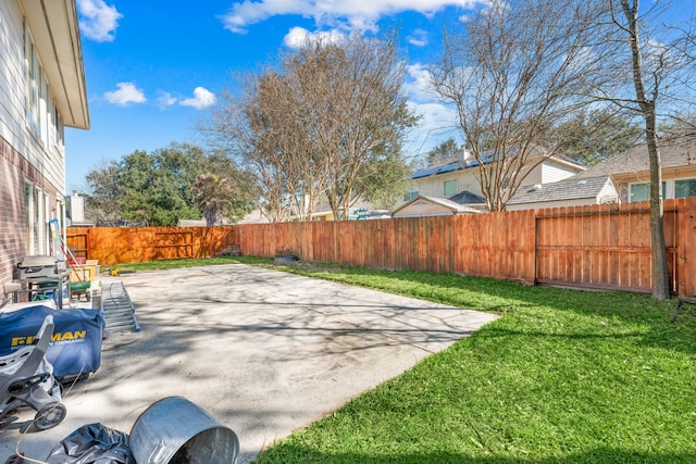 view of patio with a fenced backyard