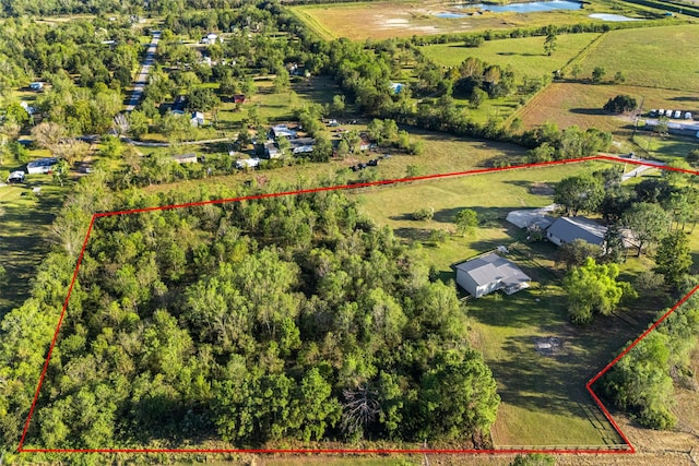 aerial view featuring a rural view