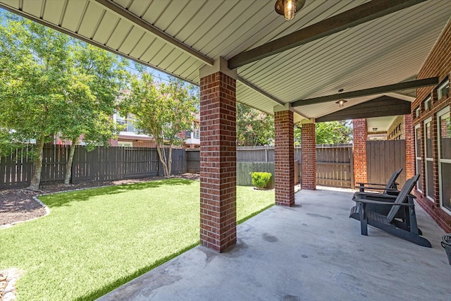 view of patio / terrace with a fenced backyard