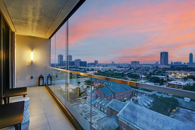 balcony featuring a city view