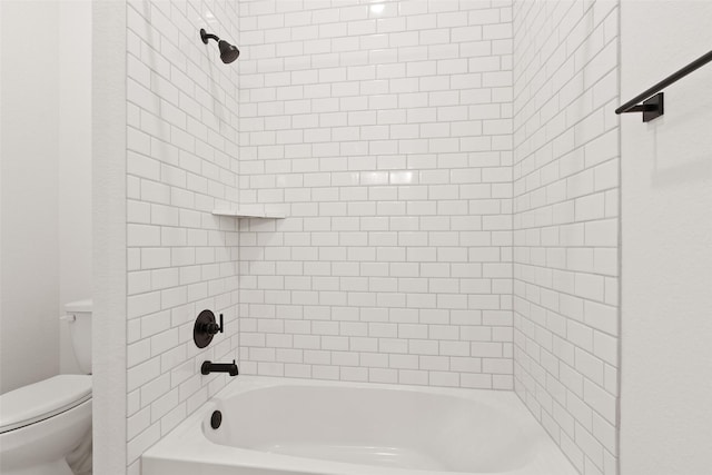 full bathroom with toilet and tub / shower combination