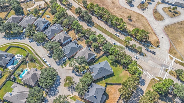 drone / aerial view with a residential view