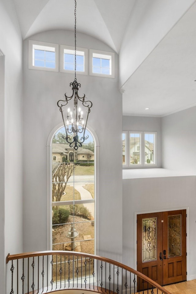 room details with a notable chandelier