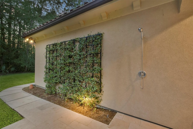 view of property exterior featuring stucco siding