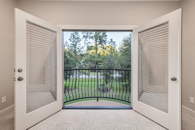 view of doorway to outside