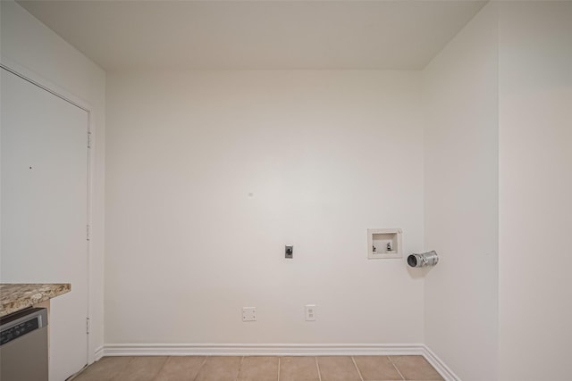 laundry room featuring washer hookup, laundry area, hookup for an electric dryer, and baseboards