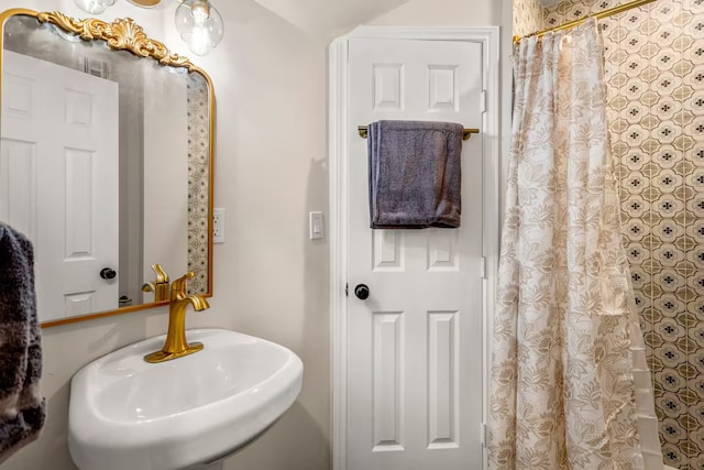 bathroom with a sink