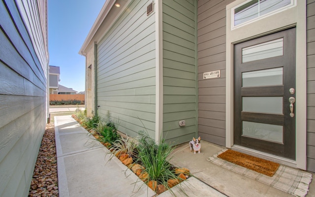 view of doorway to property