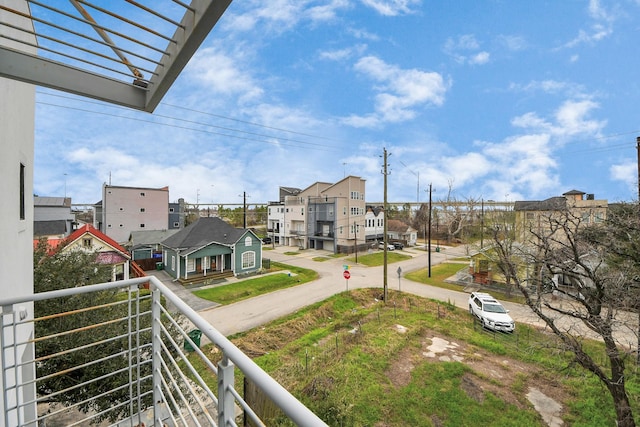 balcony with a residential view