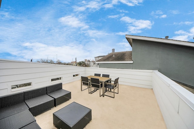 view of patio with an outdoor hangout area