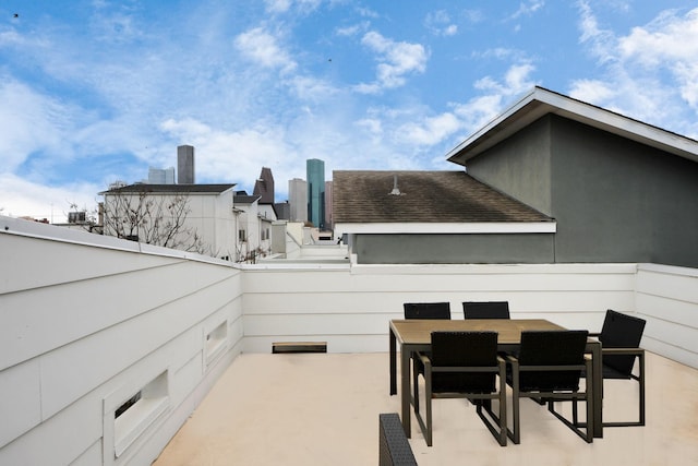 view of patio with outdoor dining space