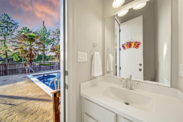 bathroom featuring vanity