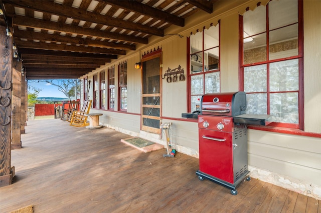 view of patio with a porch