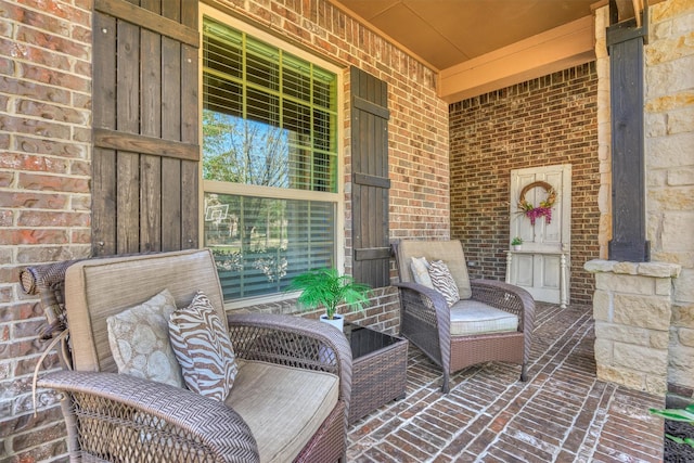 view of patio with a porch