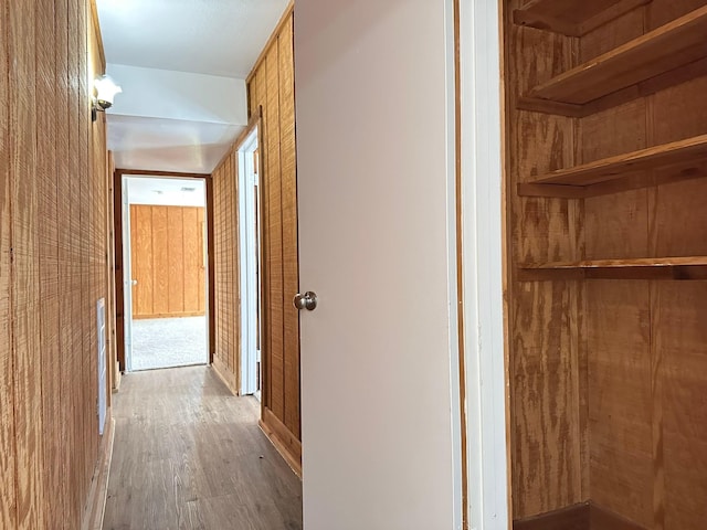 corridor with wood finished floors