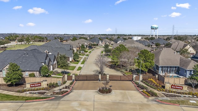 aerial view featuring a residential view