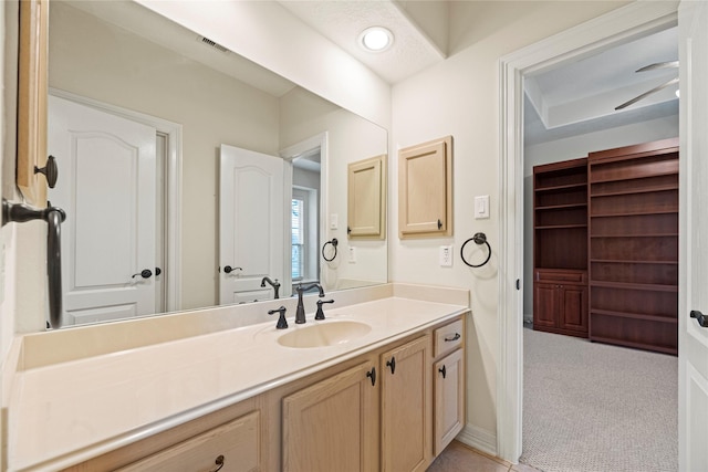 bathroom featuring visible vents and vanity