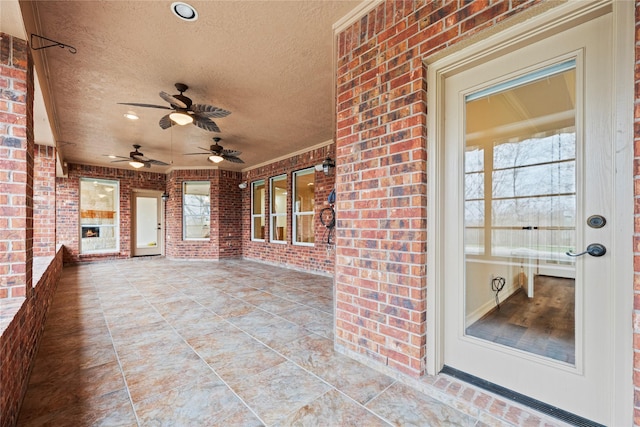 view of patio / terrace with a ceiling fan