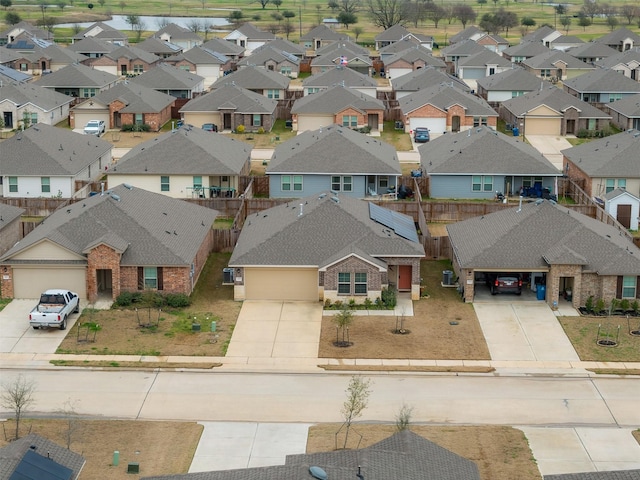 drone / aerial view with a residential view