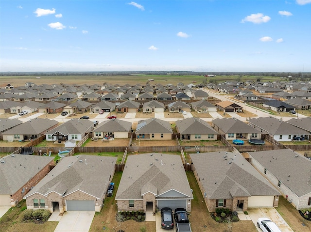 bird's eye view with a residential view