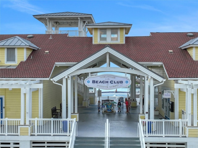 exterior space featuring covered porch