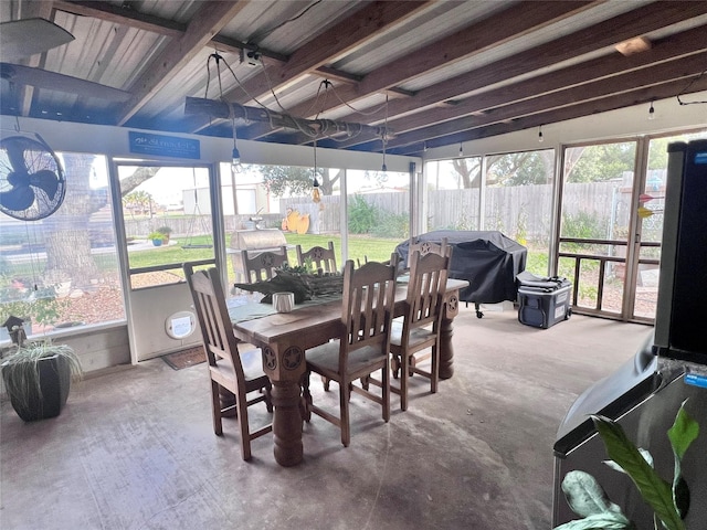 sunroom with a healthy amount of sunlight