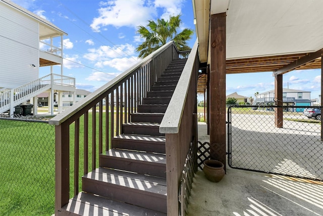 view of stairs