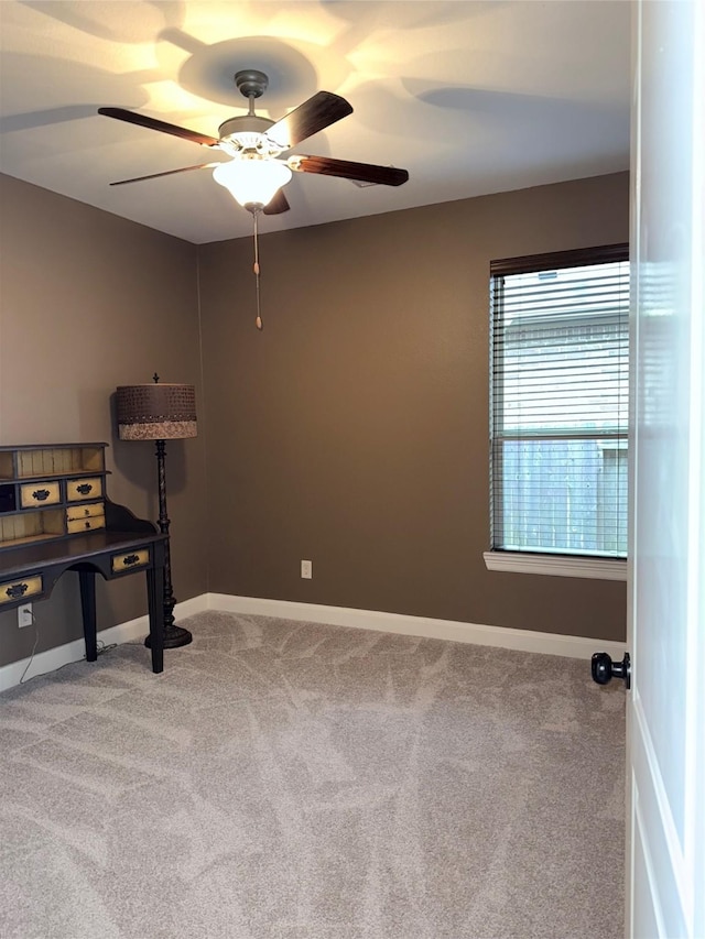 18931 Winding Atwood Ln, Tomball, TX 77377 - interior space featuring ceiling fan, carpet, and baseboards