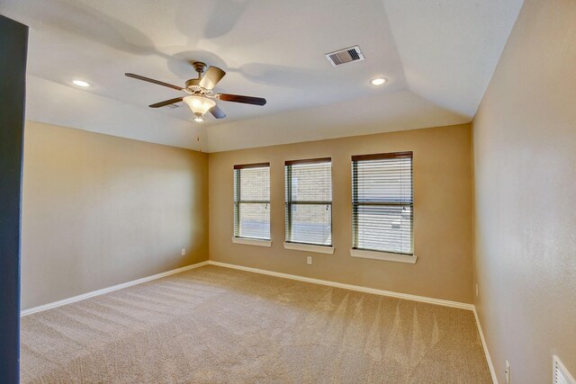 18931 Winding Atwood Ln, Tomball, TX 77377 - unfurnished room featuring light carpet, recessed lighting, visible vents, and baseboards