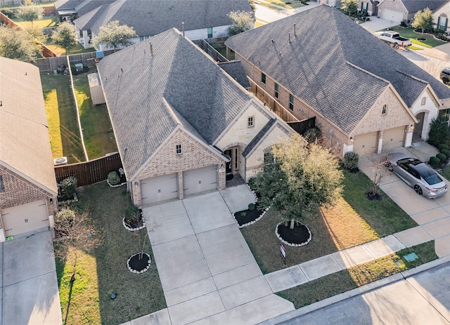 aerial view with a residential view