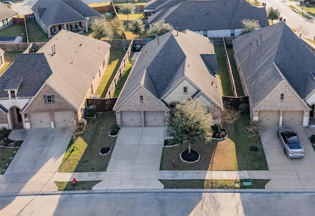 aerial view featuring a residential view