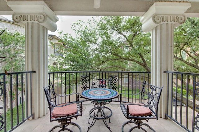 view of balcony