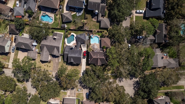 bird's eye view featuring a residential view