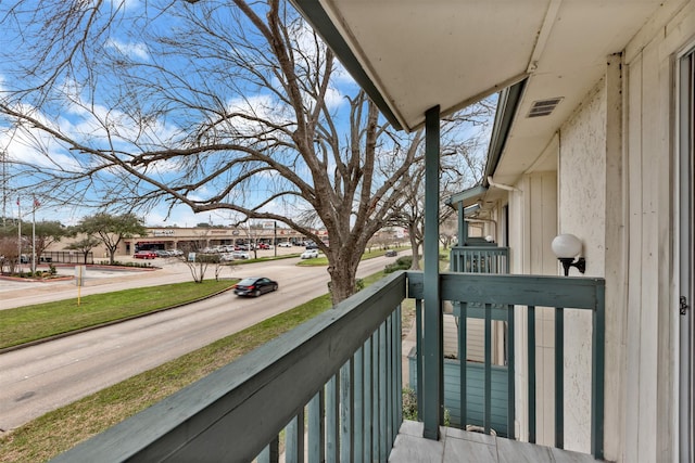 balcony featuring visible vents