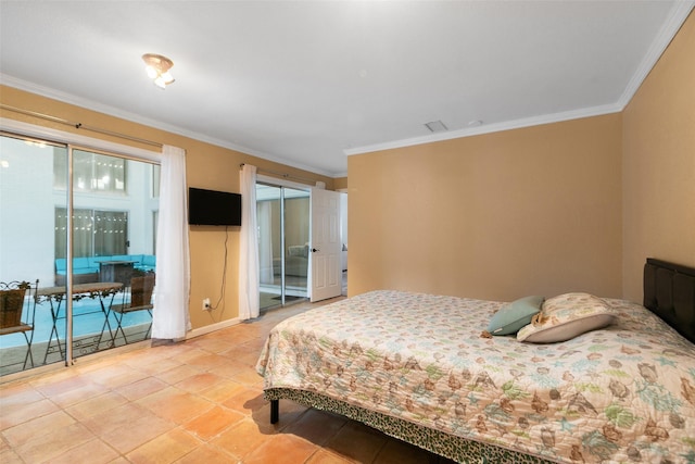 bedroom featuring ornamental molding