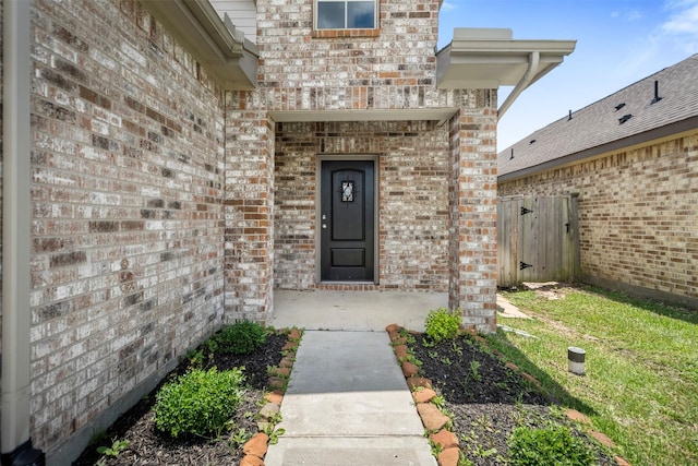 23923 Falling Daylight Dr, Hockley, TX 77447 - doorway to property with brick siding