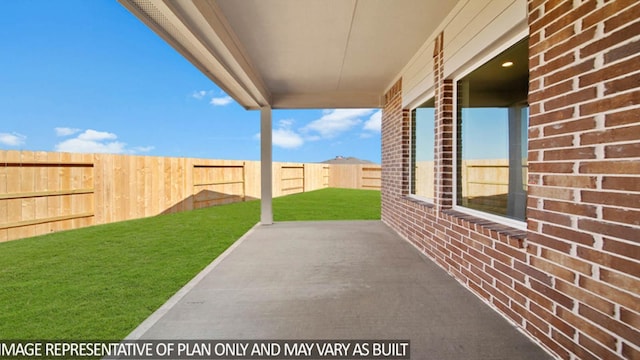 view of patio / terrace with a fenced backyard