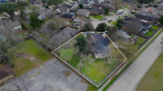 aerial view with a residential view