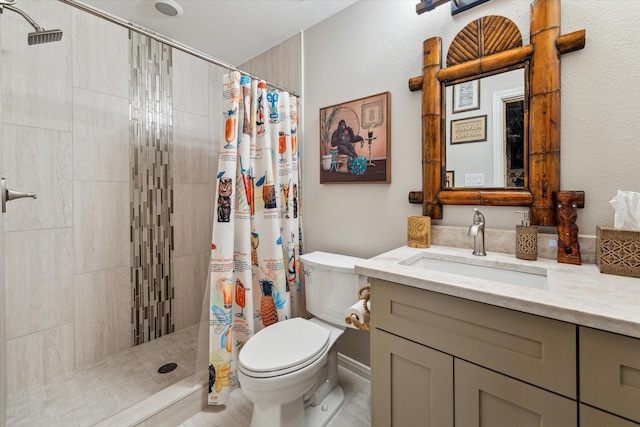 1319 Breezy Bend Dr, Katy, TX 77494 - full bath featuring tiled shower, vanity, and toilet