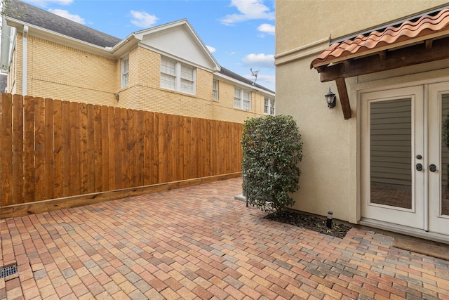 view of patio with fence