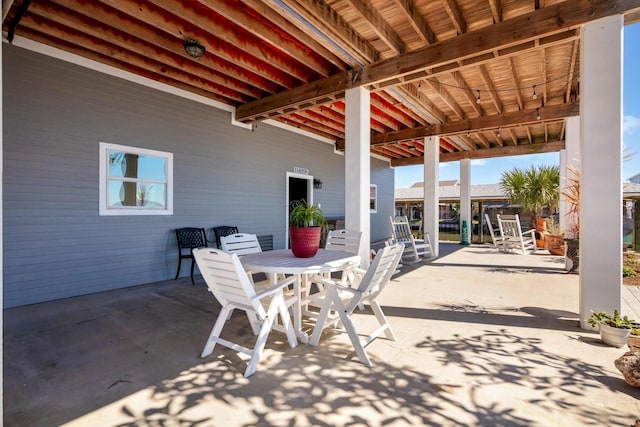 view of patio / terrace featuring outdoor dining space