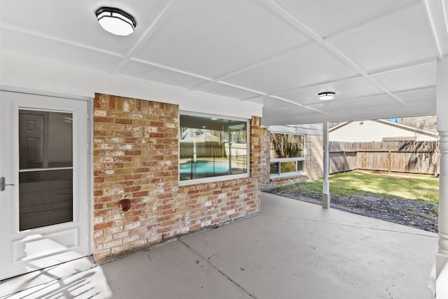 view of patio with fence